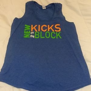 New Kicks on the Block blue tank L